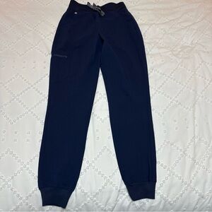 FIGS High Waisted Zamora Jogger Scrub Pants Womens XS Tall Navy New With Tags